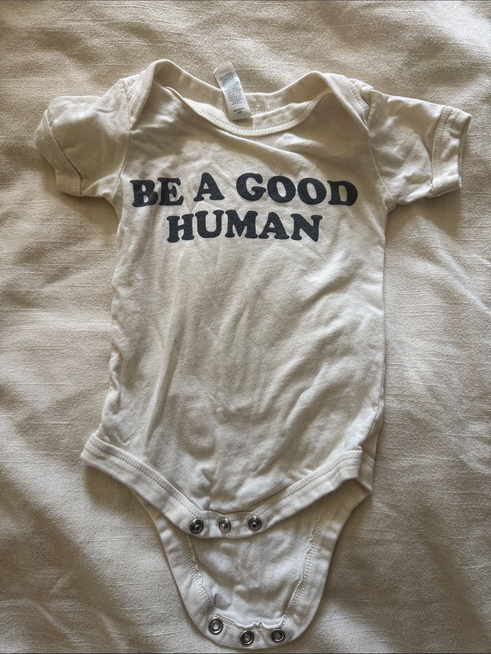 "Be A Good Human" One-Piece Bodysuit 3-6 M